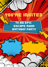 Comic Inspired Birthday Card